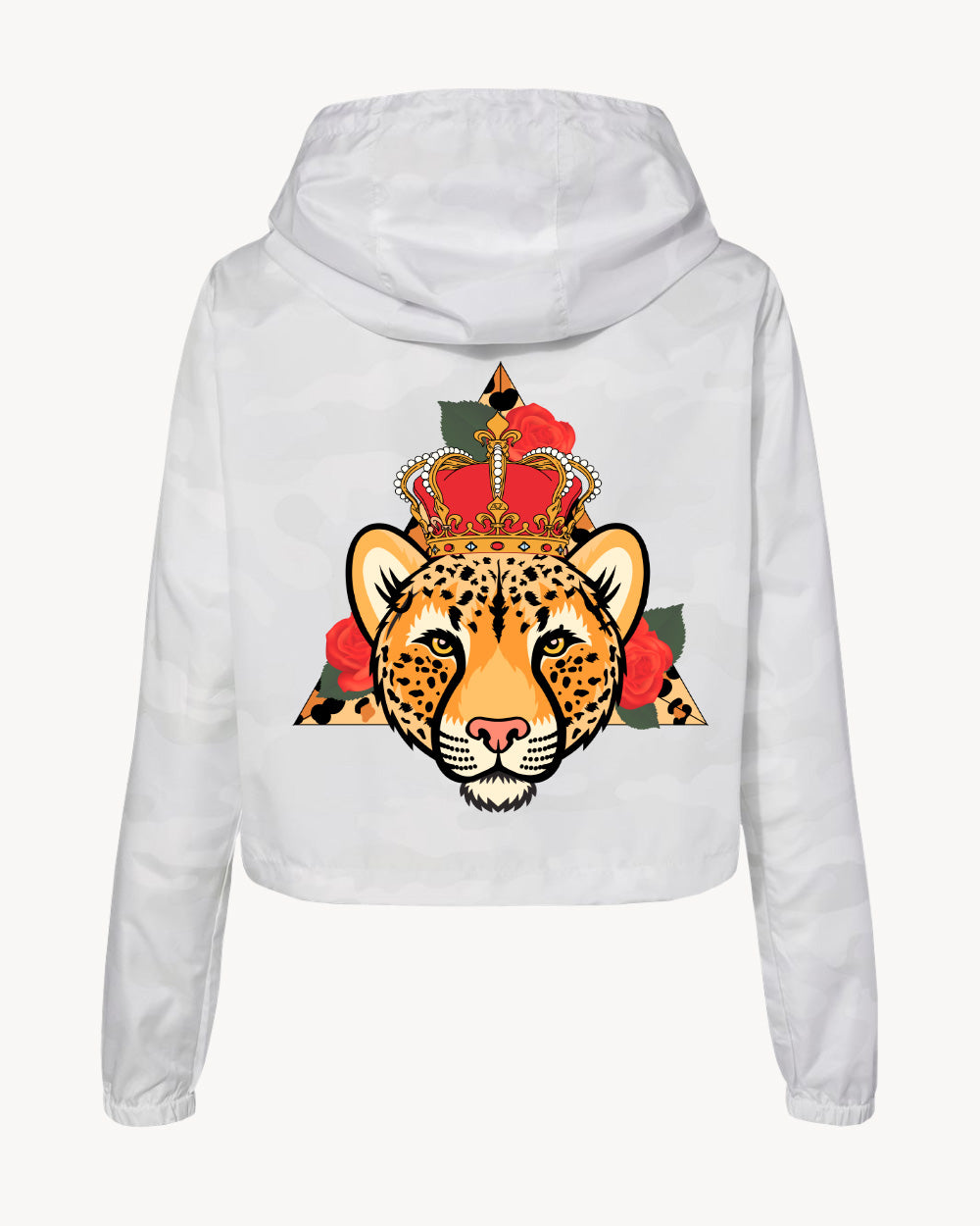 WOMEN'S CROP WINDBREAKER (CHEETAH)